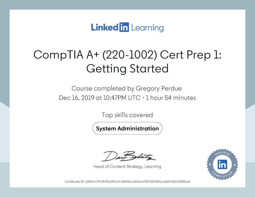 CompTIA A 2201002 Cert Prep 1 Getting Started Certification