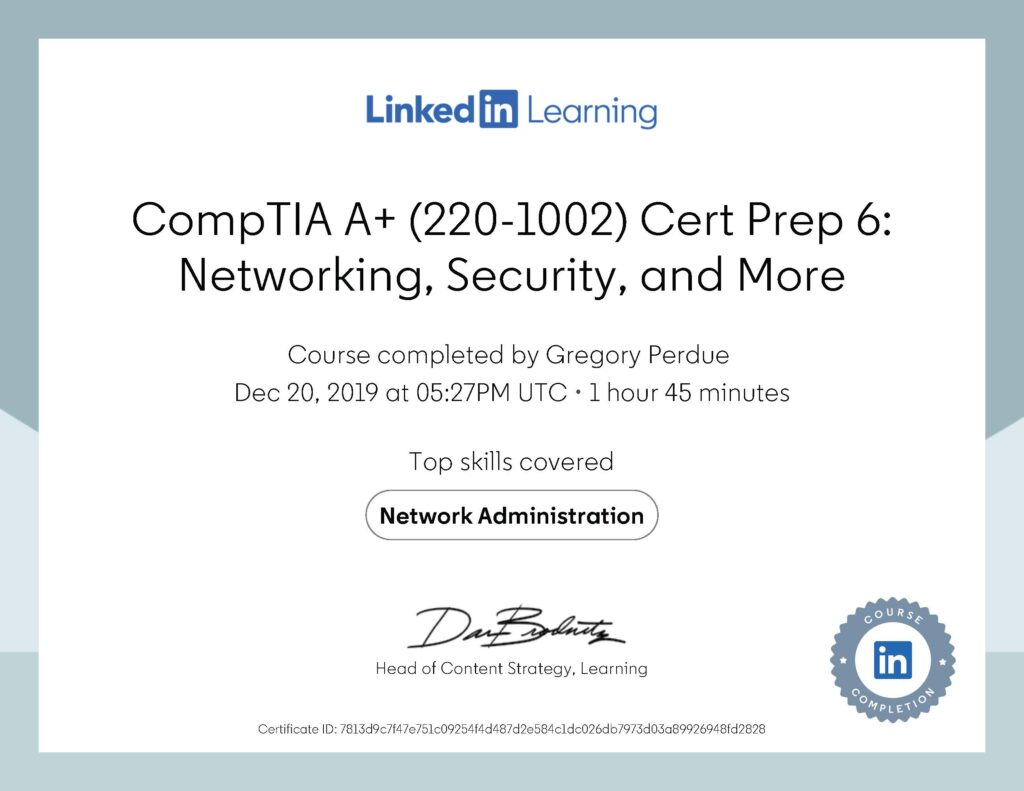CompTIA A 2201002 Cert Prep 6 Networking Security and More Certification
